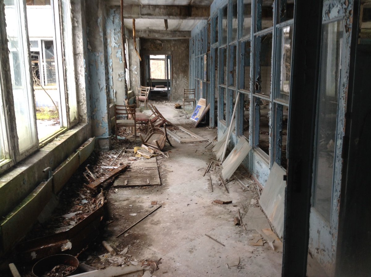 Inside an abandoned school