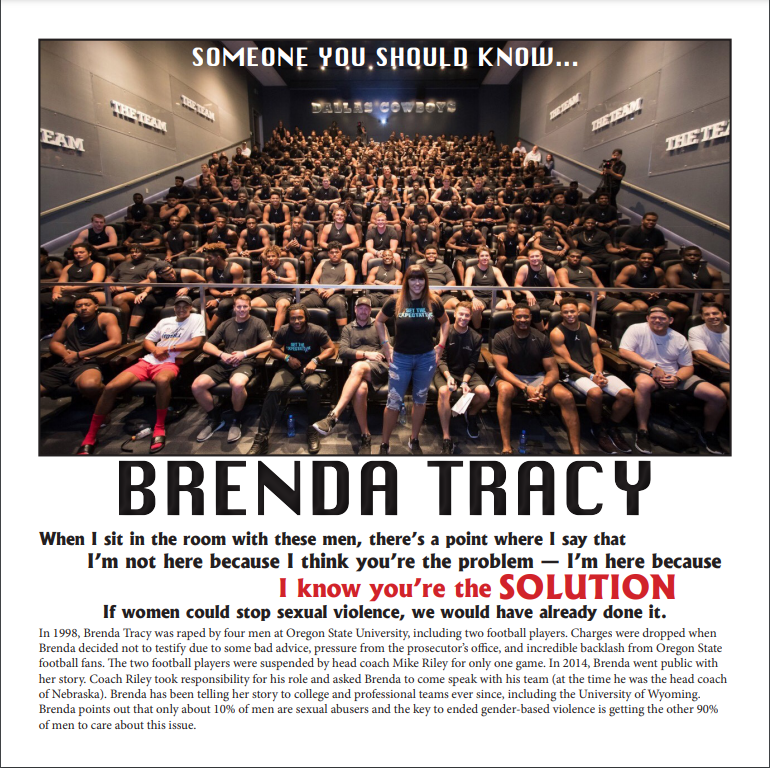 WCADVSA's tweet image. Someone you should know: Survivor and Activist, Brenda Tracy.

#30DaysofSAAM #WyomingWearsTeal2021 #SAAM2021 #WyoWearsTeal