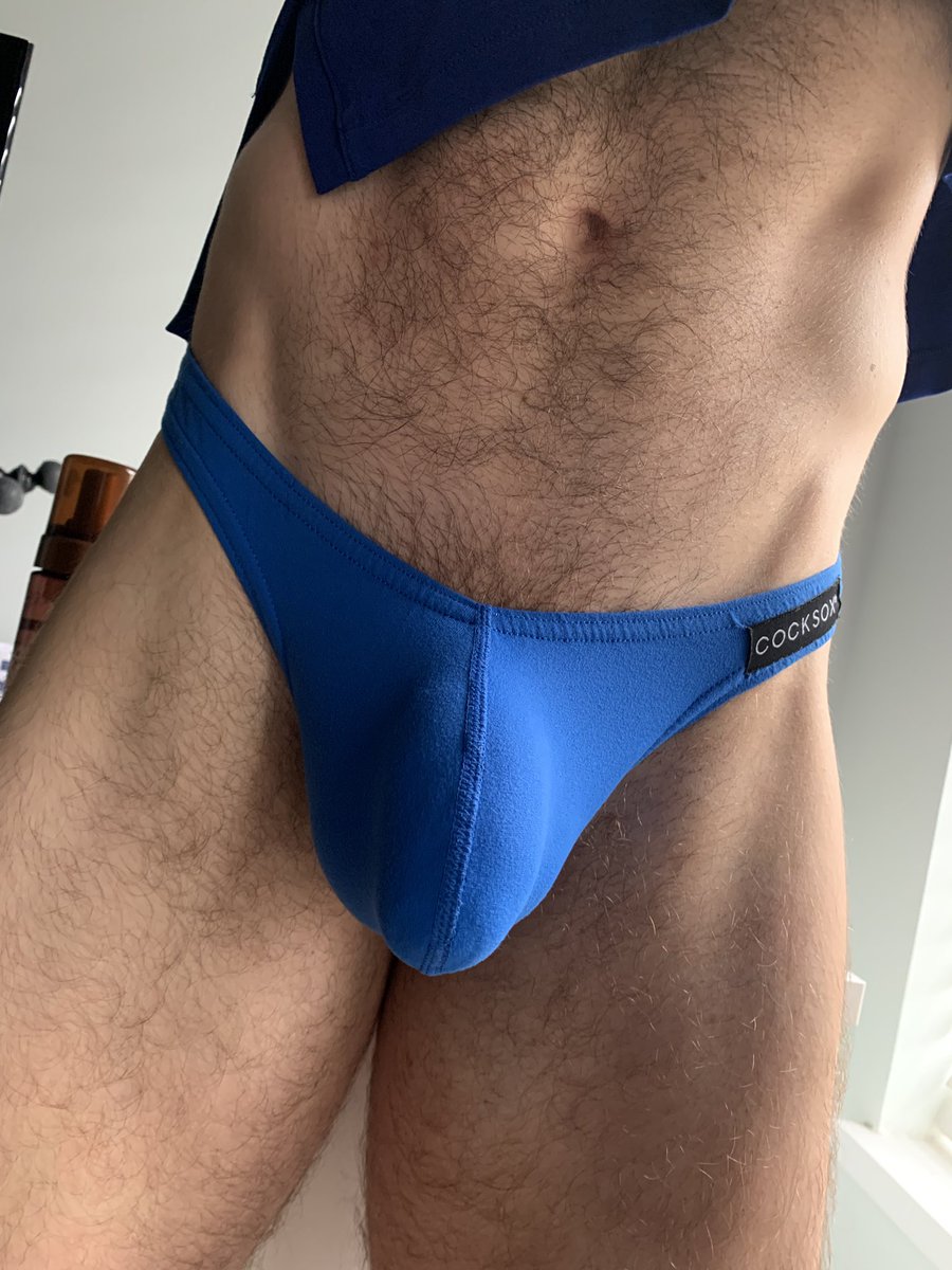ardjg's tweet photo. Inspired by @CubedSpeedo today... he was bulging in his blue thong yesterday... 💙 #thong #mensbulge #underwearbulge #hairygay #gaythong @cocksox https://t.co/Jh1zbWm9hV