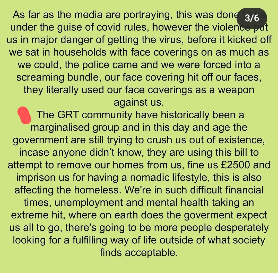 Absolutely appalled by these New Age Travellers claiming they're GRT - and face racism - by virtue of nomadism.You don't magically change ethnicity by my being nomadic, same as you don't magically change ethnicity by living in b&m.