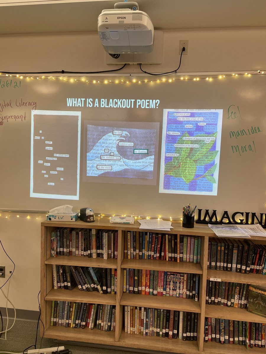 We had fun learning about Blackout Poetry today with <a href="/kristasurp/">Krista Surprenant</a>! Such a fun lesson for National Poetry Month!#wearewrms #alpha6 #poetry