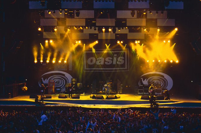 Oasis @ Maine Road a thread On April 27th & 28th 1996 Oasis played at Maine Road it was the first time the band had ever headlined a stadium. An estimated 80,000 people attended the gigs, support for the shows included Manic Street Preachers and Ocean Colour Scene.  #MaineRoad25