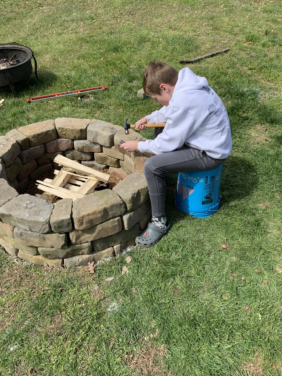 SMB_107's tweet photo. @EBJunkies We were supposed to play baseball the weekend Covid hit... instead me and my boy built our fire pit... some really great nights around it since we built it. #firepittherapy https://t.co/PPMubhIjv2