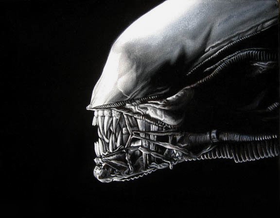 velvetgeek's tweet photo. It’s #AlienDay on the internets, so I have an excuse to post these velvet paintings I’ve done again! @AlienAnthology 👽 #aliens #LV426 #zenomorph #fanart #velvetpainting #blackvelvetpainting https://t.co/fNPd9Jj2oB
