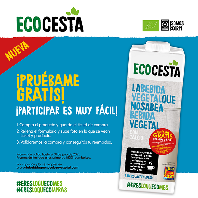 vadeGratis's tweet photo. Prueba gratis la bebida vegetal @ecocesta y el café EKO. 2x1 en @argal_ga Becas. Gana 1 año de Leche @KaikuSinLactosa https://t.co/UdbgOMpc1A https://t.co/v0tAFEBUAR https://t.co/8UycptBZWu https://t.co/SARPX4Zh5h #Vadegratis #EresLoQueComes #PremioDirecto #Ahorrar #Ecocesta https://t.co/yiPy5bUOu6