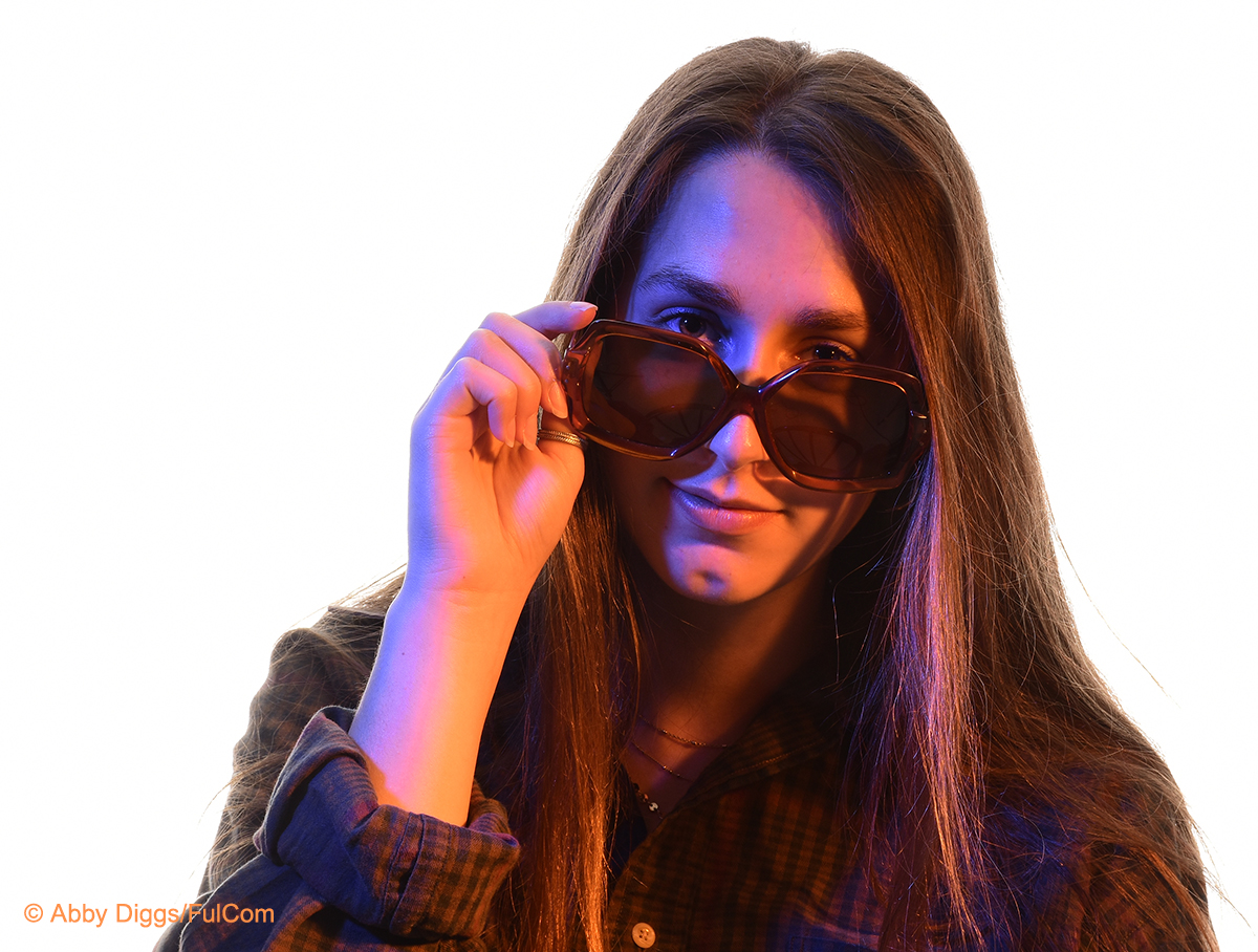FultonMorrell's tweet photo. Fulton Senior Abby Diggs wins first place in Photography Technology at the Technology Students Association state competition for Tennessee. The final-round assignment required a self-portrait with a white background and a macro (closeup) subject on a black background. https://t.co/SJDTDLAB3m