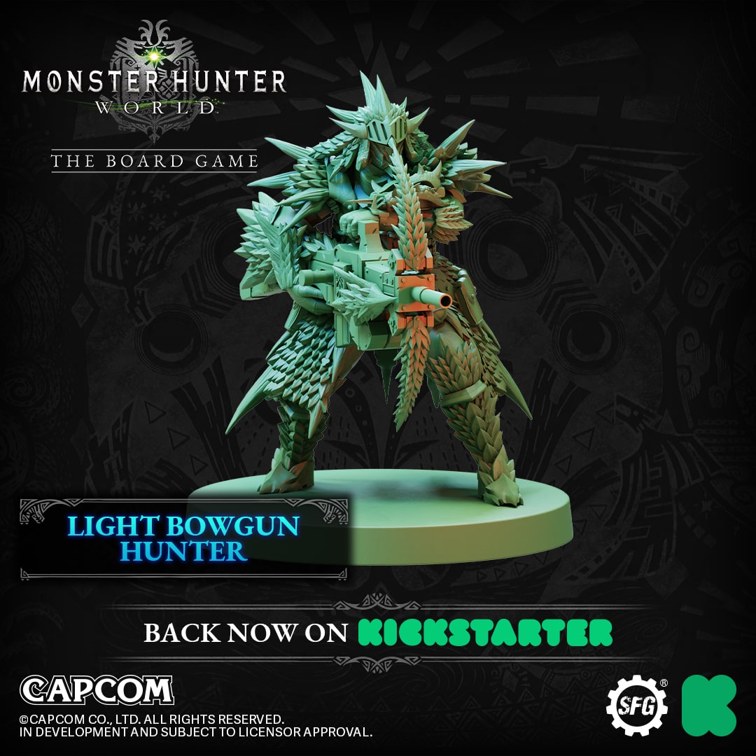 SteamforgedLtd's tweet photo. Things this hunter must enjoy: long strolls through the Wildspire Waste, the element of surprise, and energy conservation.
Meet the light bowgun hunter! ๐ https://t.co/2YD3JEjA9F
#MonsterHunterWorld #MHWBoardGame #TheFifthFleetNeedsYou #HuntersArsenal #LightBowgunHunter https://t.co/YQOWBf5Gy3