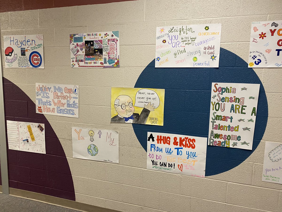 It is testing week and we are ready! Parents have sent in some encouraging posters to help students push through ❤️ #4thGrade <a href="/CENT_Tweets/">Centennial Panthers</a>