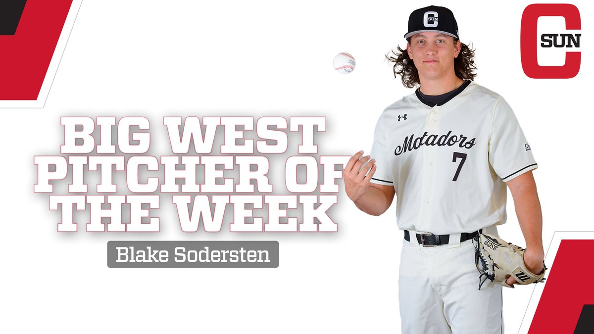 Junior right-hander Blake Sodersten nabbed his first career Big West Pitcher of the Week award!

Blake Sodersten tossed his first complete game of his career in the win over Cal State Fullerton. He worked eight innings, allowing one run on three hits to go with seven strikeouts.