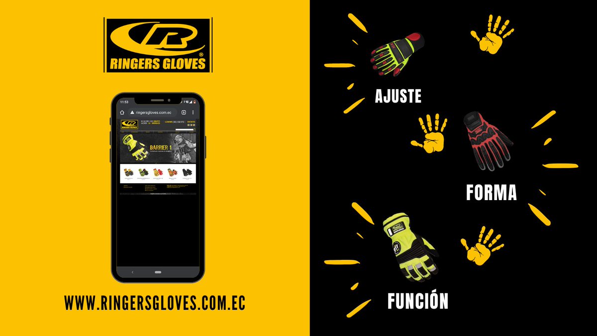 ¿Sabías que los guantes de 𝗥𝗶𝗻𝗴𝗲𝗿𝘀 se desarrollan con tecnología 𝗙𝟯 𝗧𝗲𝗰𝗵𝗻𝗼𝗹𝗼𝗴𝘆 ™?

Un enfoque único que da como 𝗿𝗲𝘀𝘂𝗹𝘁𝗮𝗱𝗼 guantes con el mejor ajuste, forma y función 😎

Pídelos al 📲 099 298 9340

#ringersglovesenecuador