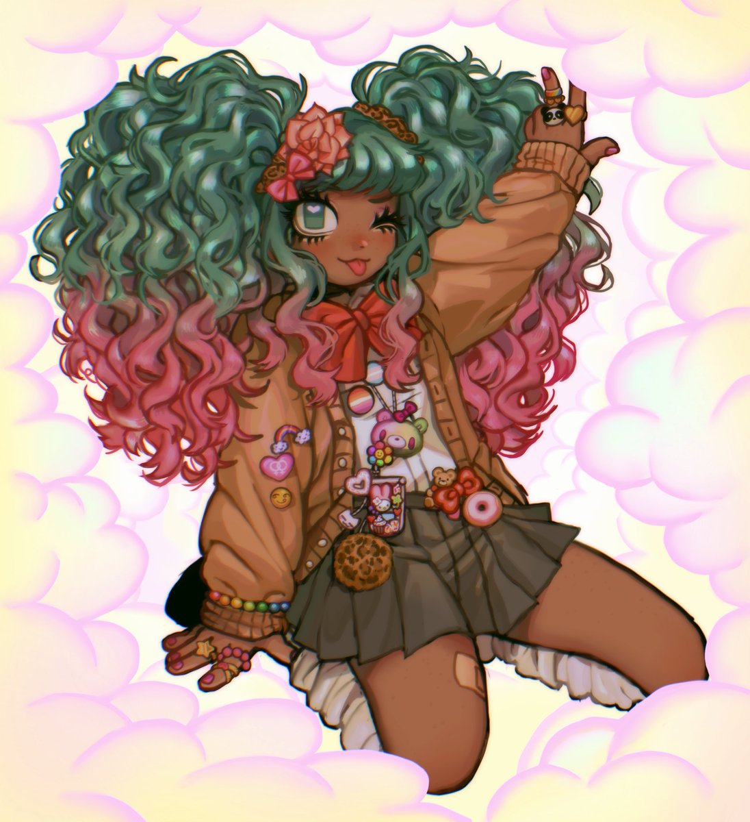 katloid's tweet photo. #LesbianVisibilityDay YO IM CASEY B)  im a nonbinary lesbian and i love bright colors and cool girls https://t.co/NxHj5xvgVu