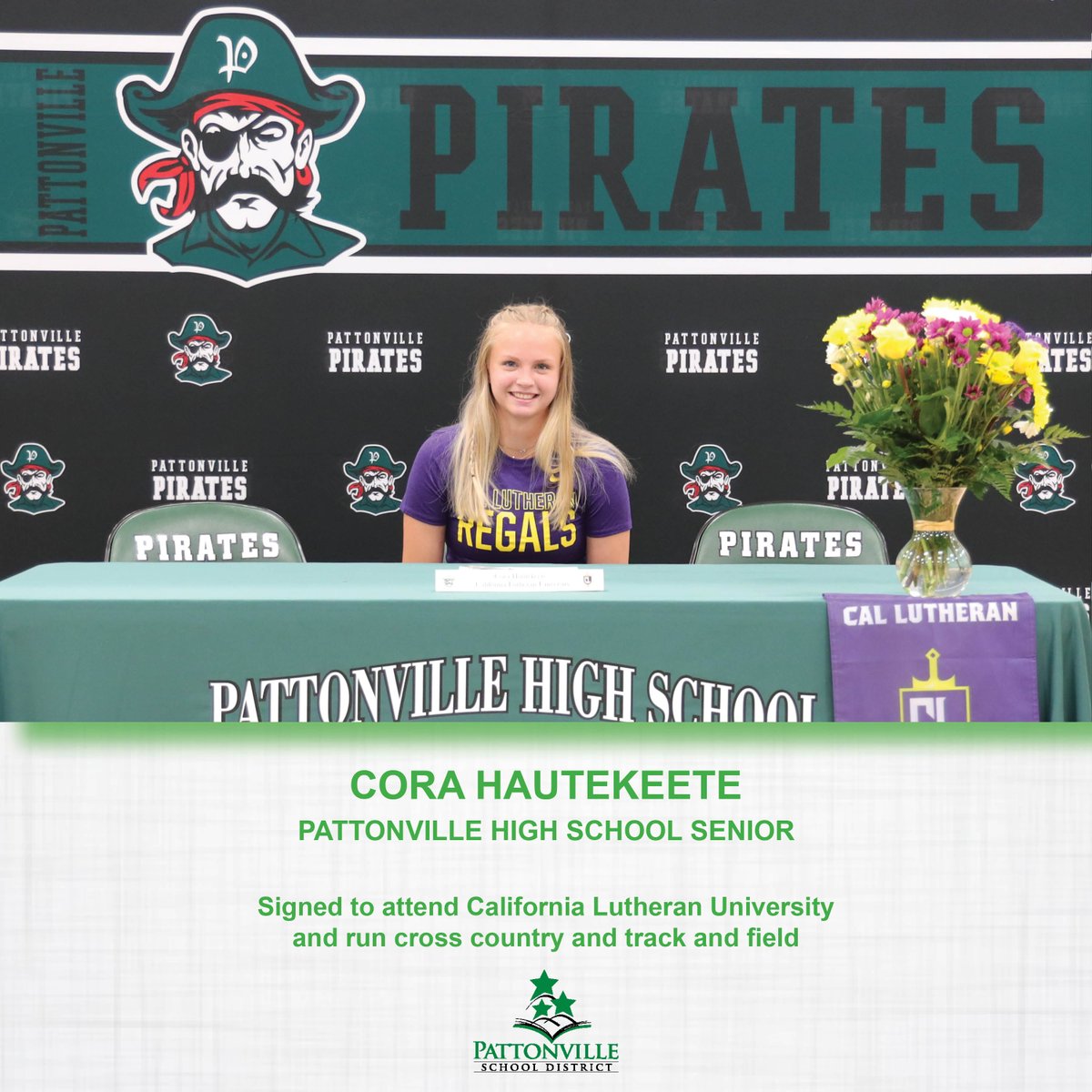 PattonvilleSD's tweet photo. Cora Hautekeete, cross country and track and field, California Lutheran University
JP Killian, cross country and track and field, Missouri Baptist University
Neno Lee, basketball, Iowa Wesleyan University 
Kyleigh Maryas, soccer, Culver-Stockton College https://t.co/vbO06zucCI