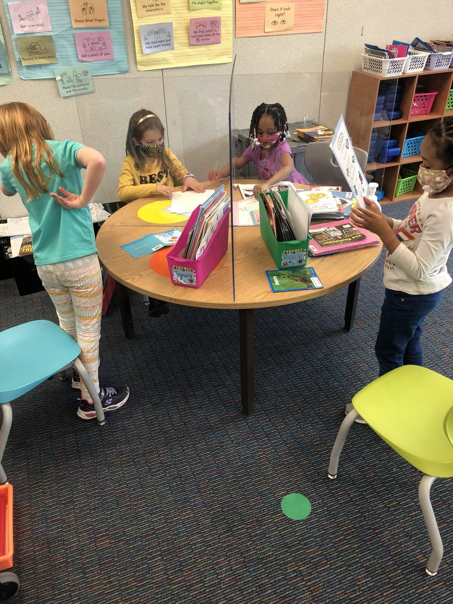 Today we set up “reading play dates!” This group decided to do a familiar shared reading and act it out! #wb2020 #roosevelt2020 #lucycalkins #kindergarten