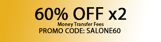 60% off Money Transfer Fees (Next 2 Transactions) - mailchi.mp/afroint/60x2-o… #SierraLeone