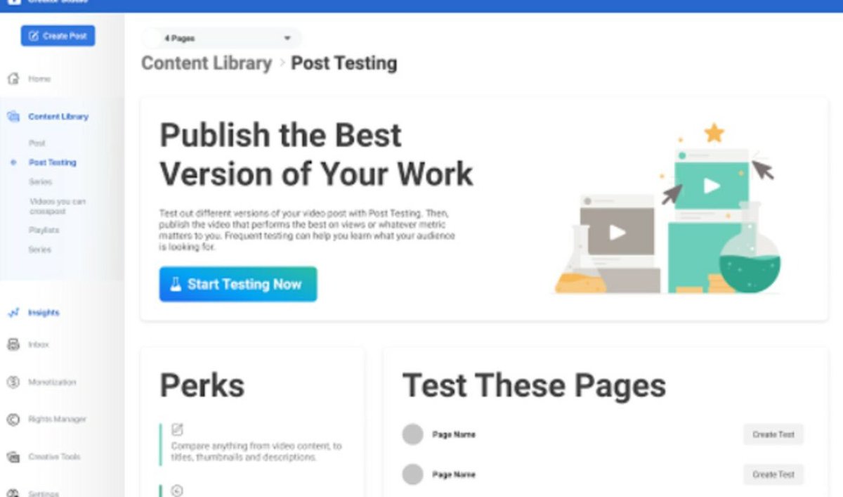 nutmegtune's tweet image. Pop-up notification on Facebook for new built-in A/B testing on video content flashes across creator studio screen and I absolutely LIVE! (I know this was rolled out in fall but haven’t seen it in our suite until today). #ABTesting #FacebookAnalytics #PostTesting