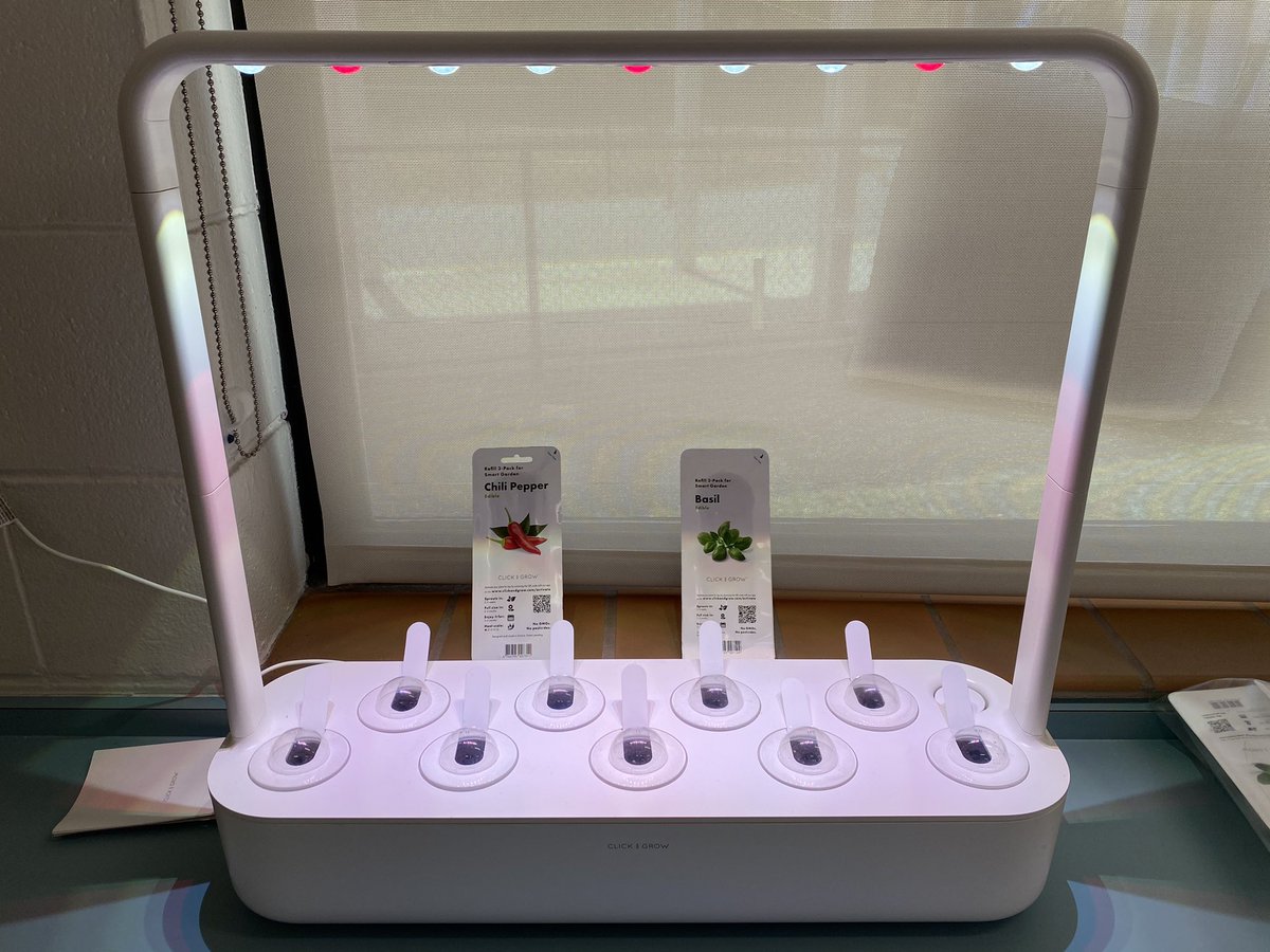 Mrs_DawesClass's tweet photo. I’m excited to finally get to use my @clickandgrow this year so students can see how their veggies grow! They’ll get to try 2 types of lettuce, basil, and chili peppers. @SeminoleTrails https://t.co/xodUbodc3w