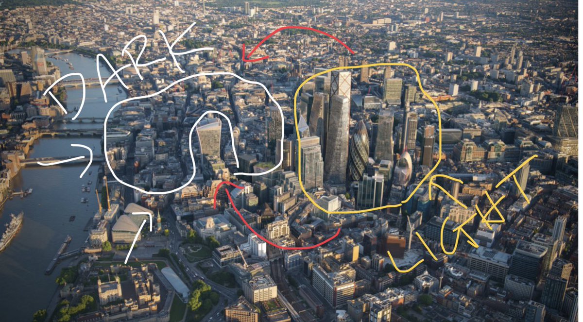 Was casually looking at this aerial image promoting the #NLACity programme...the bit outlined in yellow is what I suppose the focus is...the bit in white is what I can’t help but notice...the white being a consequence of the yellow #shadow