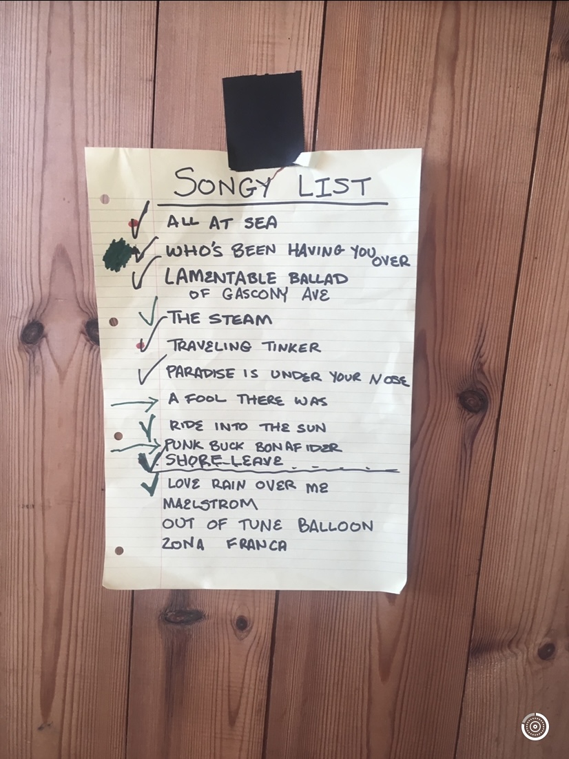 A few photos I found from that week of recording... That was the list of songs on the wall we were ticking #TimsTwitterListeningParty