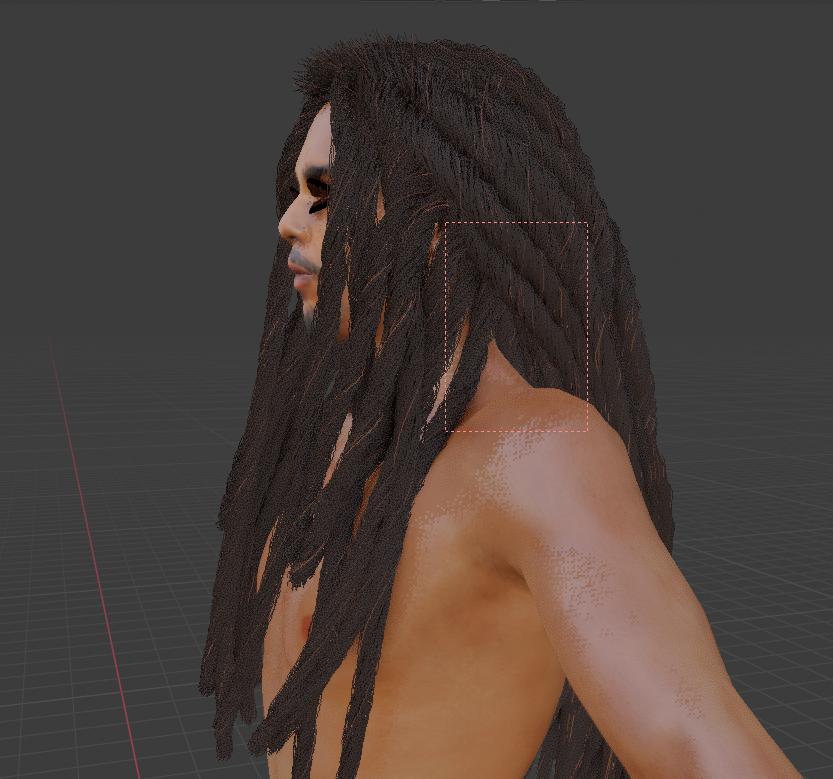 Dread Look 3D Hair Model For Music Video - Blender 3D via @artstationhq artstation.com/artwork/Nx0G8b