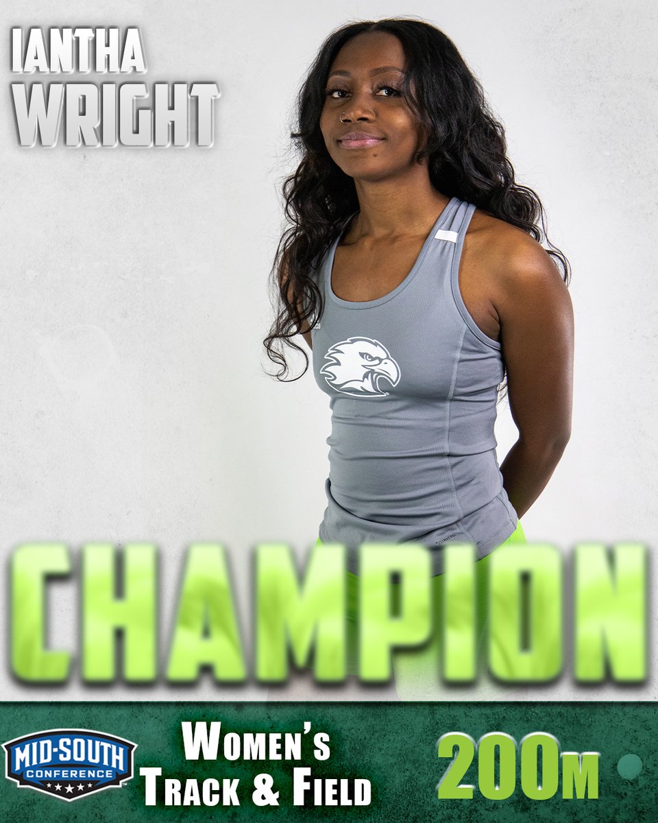 LifeUAthletics's tweet photo. 🚨CHAMPION🚨
Iantha Wright clinched another title for the women's #LIFEUTRACK team at the @MidSouthSports Outdoor Championships today, this in the 200m! The junior's time of 24.34 was her second A-Standard of the day! https://t.co/ilEiltHocC