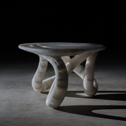 Amarist Studio unveils sculptural alabaster Aqua Fossil collection Dezeen promotion: after investigating the history and properties of alabaster stone, Barcelona-based Amarist Studio has created a set of designs that treat the material like a 'moldable ... https://www.dezeen....