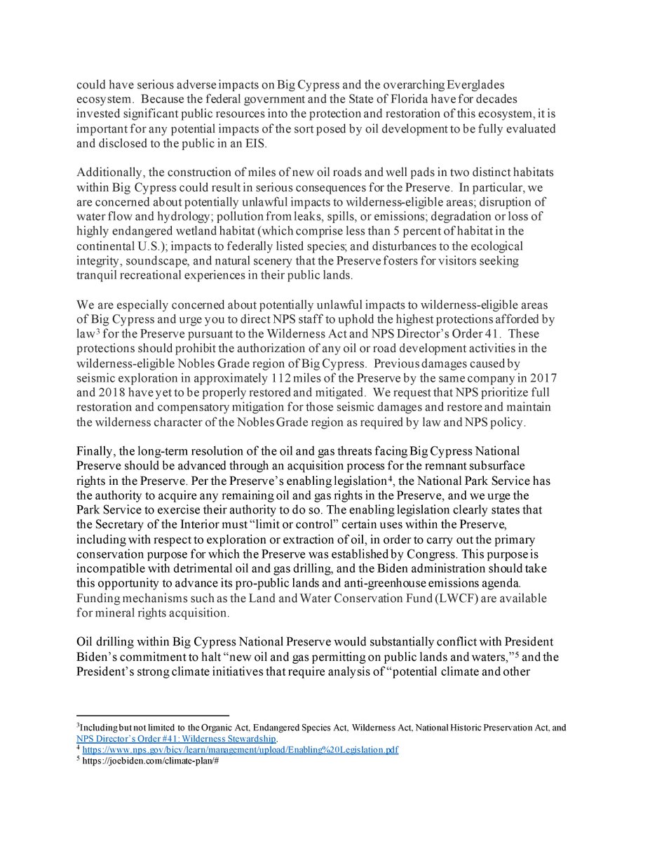 Floridians have long supported protecting the Everglades on a bipartisan basis. That is why I was so troubled by a recent application by a Texas drilling company to open new drilling sites in Florida’s Big Cypress National Preserve. (1/3)