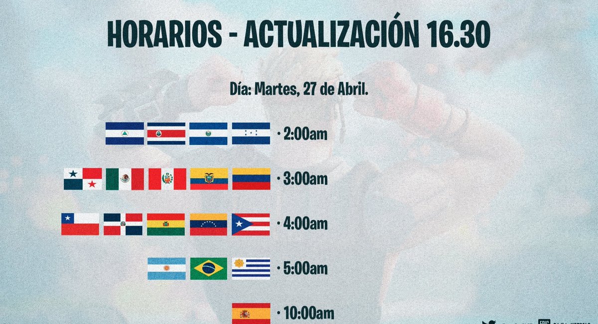 Horarios actualización 16.30
#Fortnite #FortniteSeason6