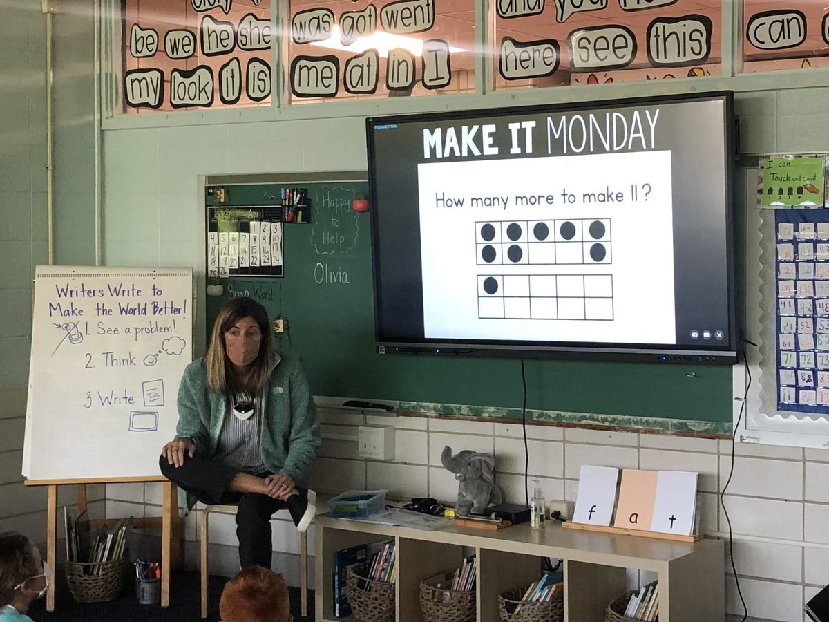 IHPrimary's tweet image. How many more are needed to make 11? K reasoning is strong with this group as students had to explain their thinking about what they knew #mathtalks #IHPromise #BeBtave