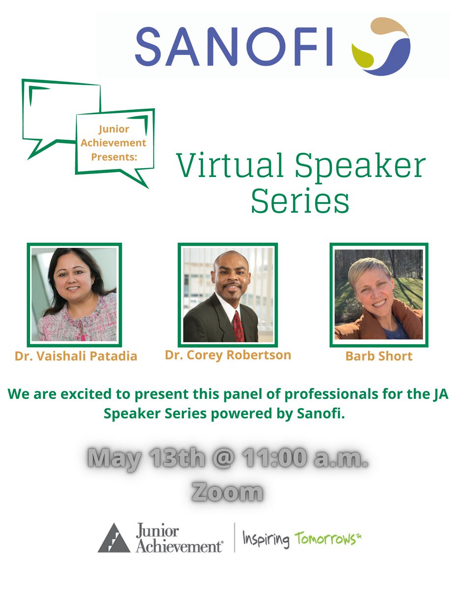We are connecting Sanofi Professionals with our regional students!  Join us for a conversation about careers!  nepa.ja.org/events/sanofi-…