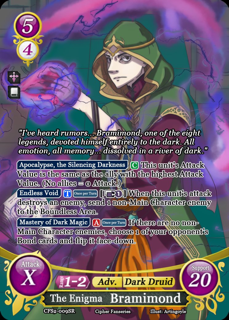 artingoyle's tweet image. I drew Bramimond for a cipher fanart server I'm in on discord! It's fun getting to draw and see your art turned into a cipher card! 
Link to server: discord.gg/fa6q8fv8
#FireEmblem #fanart