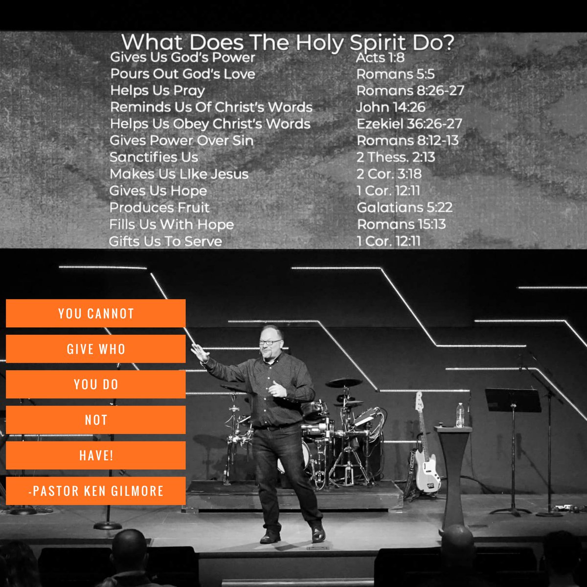 "Christianity is not about being committed to something. Christianity is about being surrendered to someone. Christianity is not about following a list. Christianity is about following a person." - Pastor Ken Gilmore