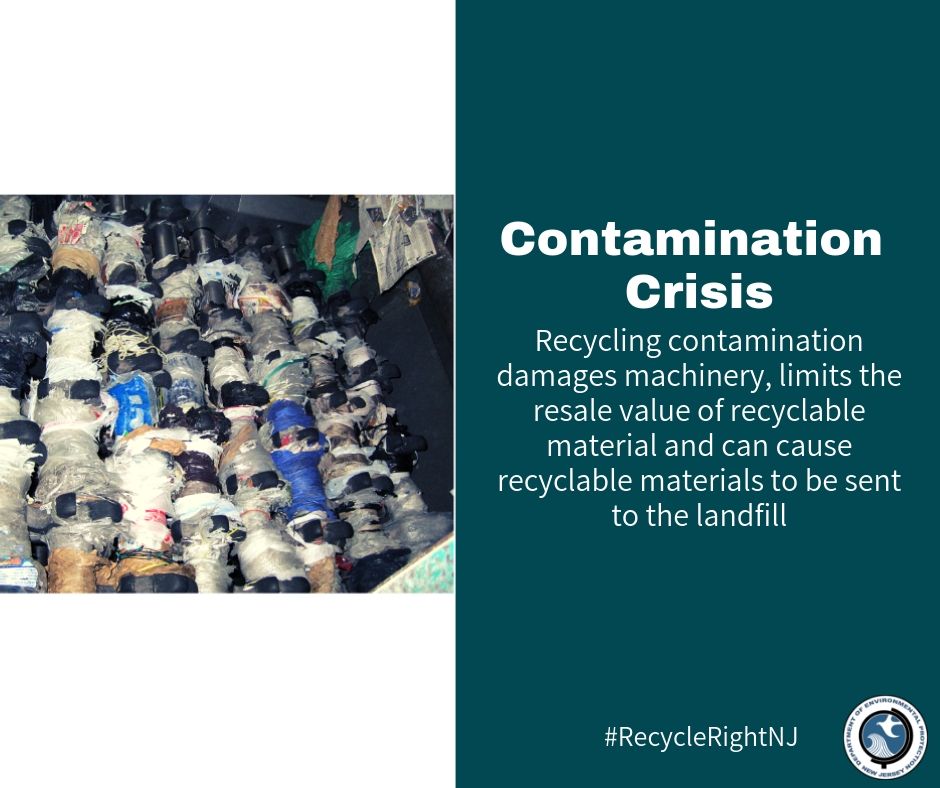 HCIAonline's tweet photo. #HCIARecyclesFridays “Recycling contamination” damages machinery, limits the resale value of recyclable materials and can even cause your recyclables to go to the landfill. #RecycleRightNJ https://t.co/NXIlKtij0w