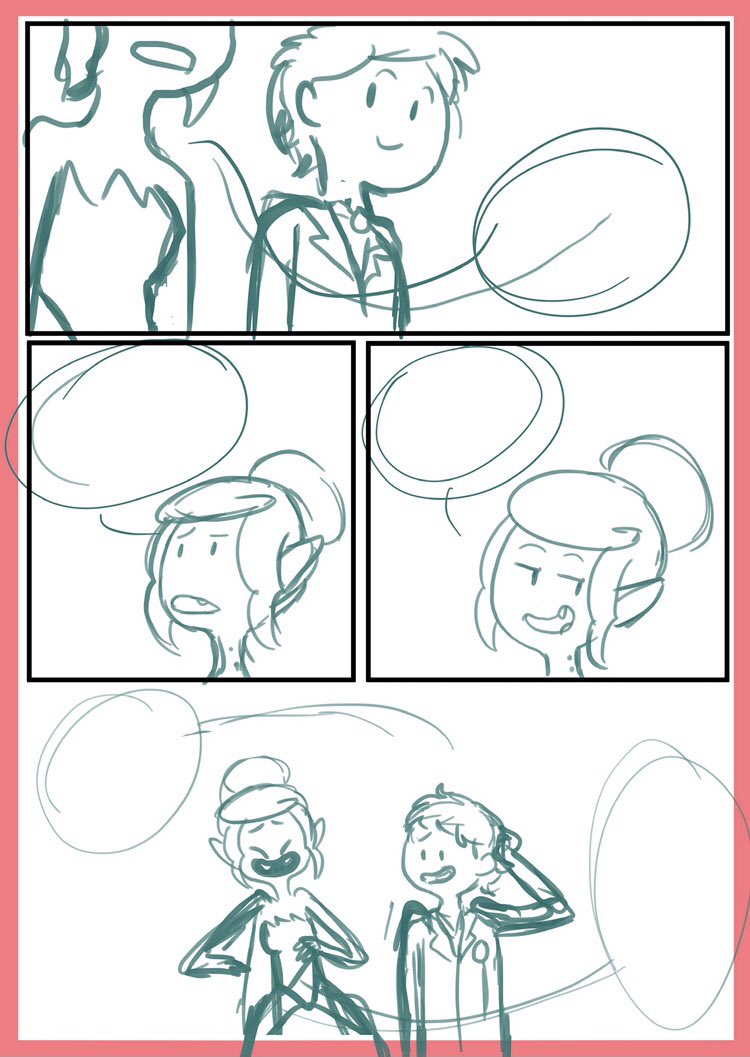 Oh since it looks like this has become a bit of an artist tag, I suppose  #LesbianVisibilityDay would be a good time to preview that, at my daughter's insistence, I'm doing a Bubbline wedding fancomic. I expect it to be done by June! #lesbianartists 
