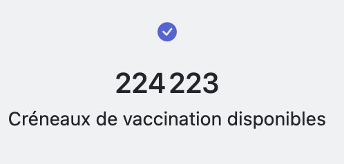 Plus de 224 000 créneaux de vaccination sont actuellement ouverts. Dans certains centres, comme le Stade de France, il y a de nombreuses places pour demain. vitemadose.covidtracker.fr/centres-vaccin…