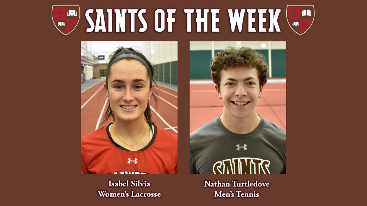Saints Athletics (@slusaints) on Twitter photo We can't forget to shout out our Saints of the Week honorees this week, which belong to Isabel Silvia and Nathan Turtledove!
Click their photos on our homepage for more info.
CC: <a href="/Saints_Wlax/">Saints Women's Lax</a> We can't forget to shout out our Saints of the Week honorees this week, which belong to Isabel Silvia and Nathan Turtledove!
Click their photos on our homepage for more info.
CC: <a href="/Saints_Wlax/">Saints Women's Lax</a>