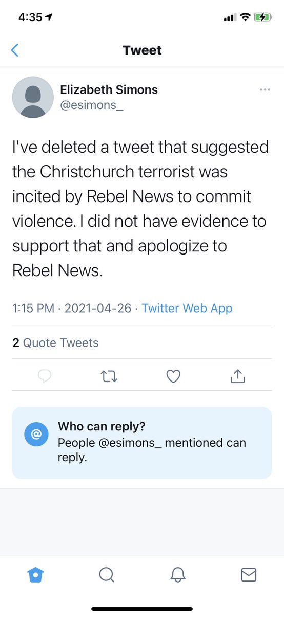5. In the end, Simons got good legal advice: apologize and admit that  @antihateca just makes things up without regard for the truth. Better now than two years from now in court. Incredibly, Simons threatens to delete her apology in 90 days. So please retweet this screenshot. 
