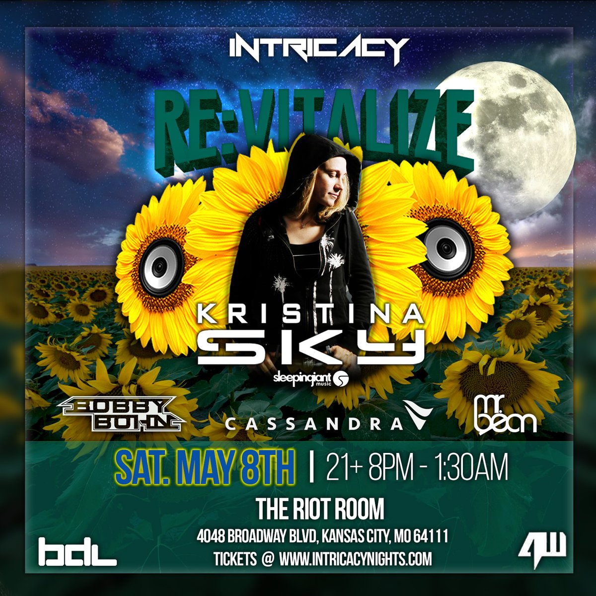 IntricacyNights's tweet photo. @KristinaSky makes her triumphant return to Kansas City on Saturday May 8th at @theriotroom alongside @djbobbybohn , Cassandra V &amp; Mr. Bean! 😍

Presales available now: https://t.co/4VnFVKFhHd https://t.co/75Hh7Y4f0V