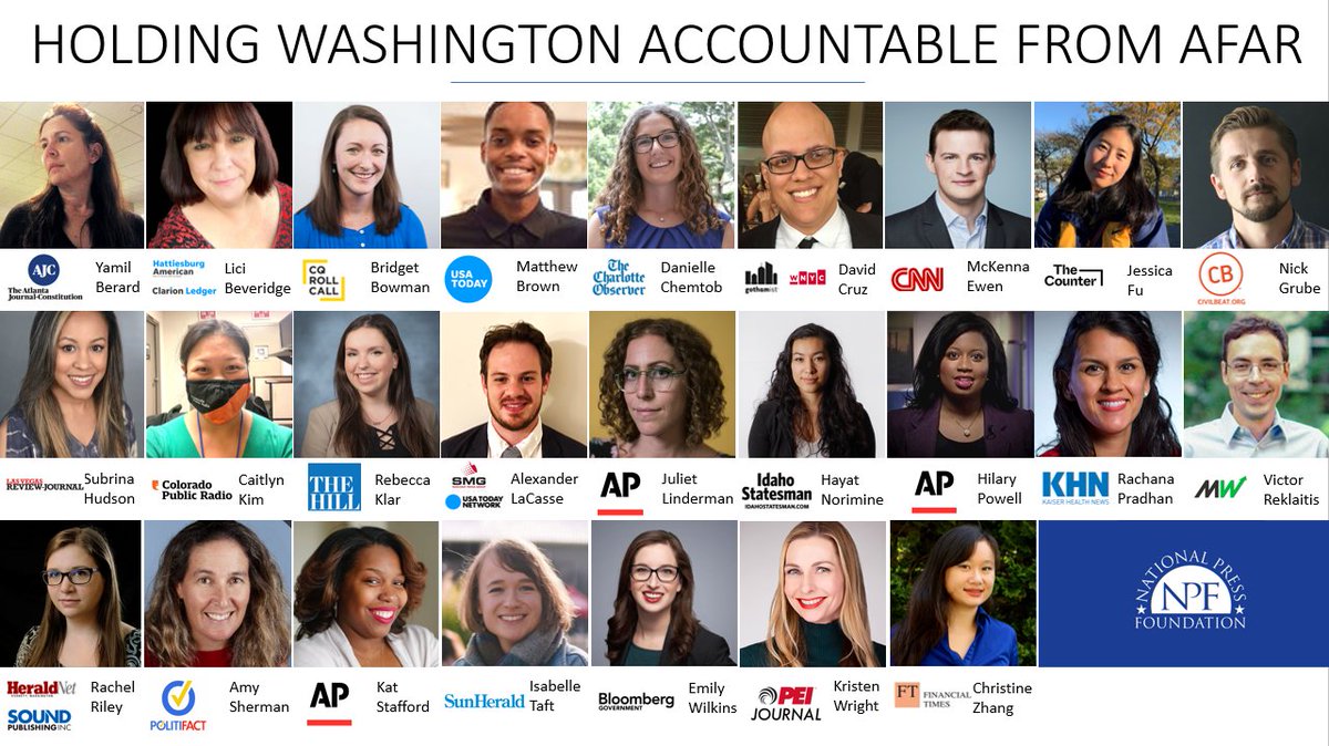 NatPress's tweet photo. 1/3 Congratulations to our newest class of fellows! These 25 journalists will join us for a fellowship on “Holding Washington Accountable from Afar.”
https://t.co/wsS4vCHyhP https://t.co/oVnURRXwcJ