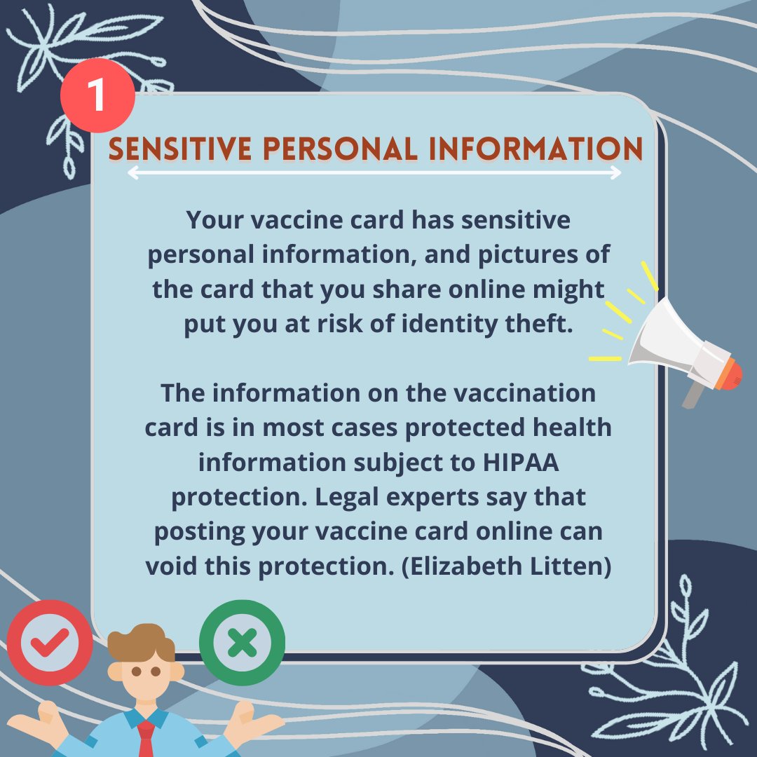 AppilyDay's tweet photo. As it is exciting to finally get vaccinated, sharing your #vaccination card online could be dangerous. Here are a few reasons why...
#CovidVaccine #COVID19 #beware https://t.co/foVYFdnBAn