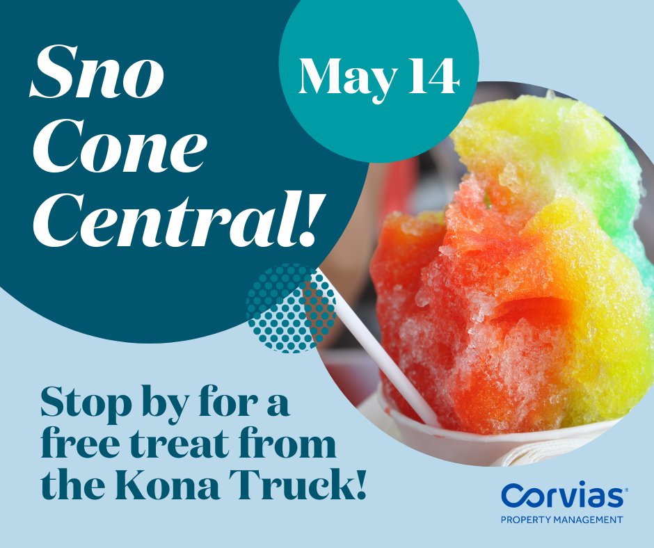 RileyResidents's tweet image. 🍧🚚🍧 Corvias is sponsoring the Kona Ice Truck on Friday, May 14! Stop by the Colyer Forsyth Community Center (22900 Hitching Post Rd.) from 2:30 - 4:30 pm or the Warner Peterson Community Center (5570 AP Hill Dr.) from 5:00 - 7:00 pm and treat yourself to a FREE shaved ice!