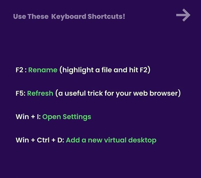 smarttechschool's tweet photo. As a software developer, who is constantly running the path, here are a little hands on some keyboard shortcuts, to make work faster.

Follow @smarttechschool

#nodejs #javascript #100DaysOfCode #java #reactjs #flutter #css #php #github #AI #python #angularjs #vuejs #devOps #Git https://t.co/UMaTOsIgqF