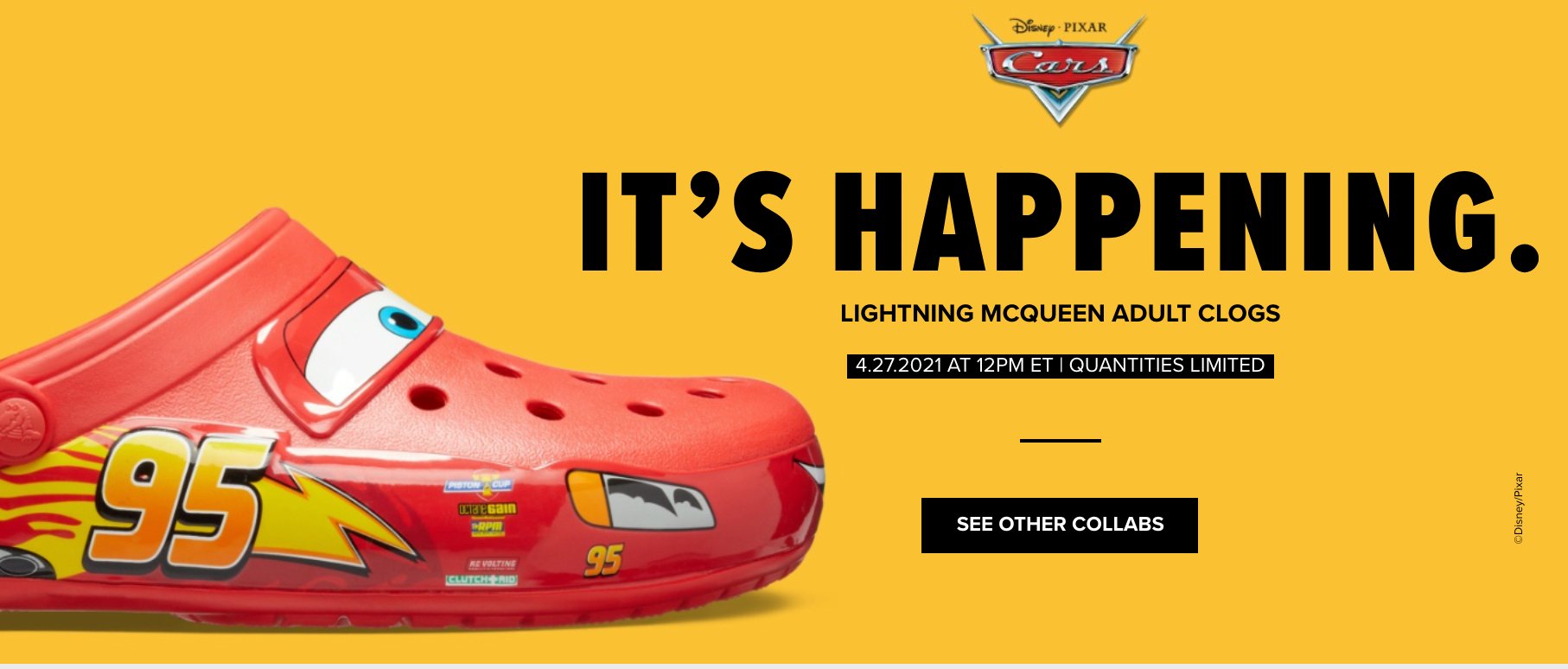 Crocs Lightning McQueen Crocs Adult Clogs