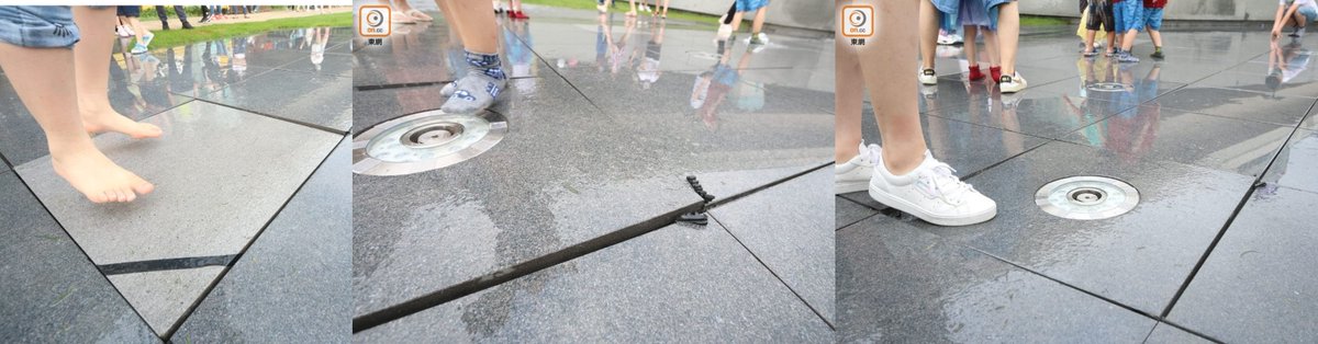 2/6According to  @onccnews, there were visible defects 2 days after the music fountains was opened including broken & wobbly tiles and malfunction spouts. Some tiles have been stuck together with duct tape  #HongKong