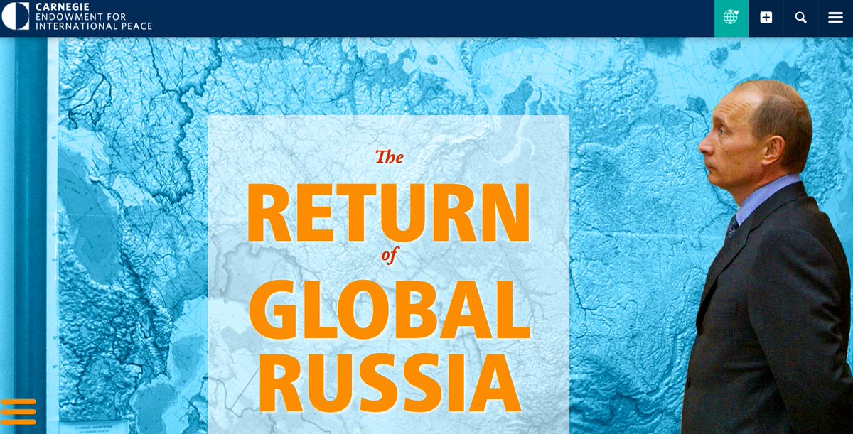 THREAD How worried should US/EU policymakers be about Russia’s harnessing emerging technologies like AI & machine learning (ML) to support its assertive foreign policy agenda? I dug into these issues for a new paper as part of Carnegie’s project, The Return of Global Russia 1/x