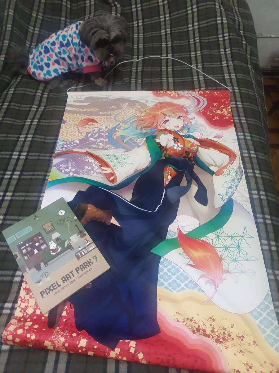 「It finally arrived 😭💖
The wall scroll 」|DAKUMA| Comms OPENのイラスト