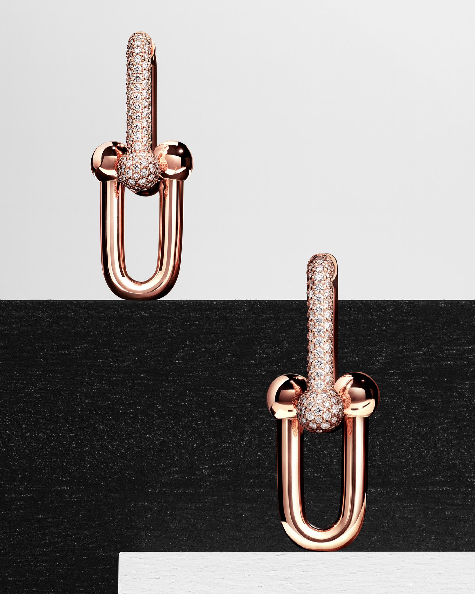 Tiffany rose gold diamond deals earrings