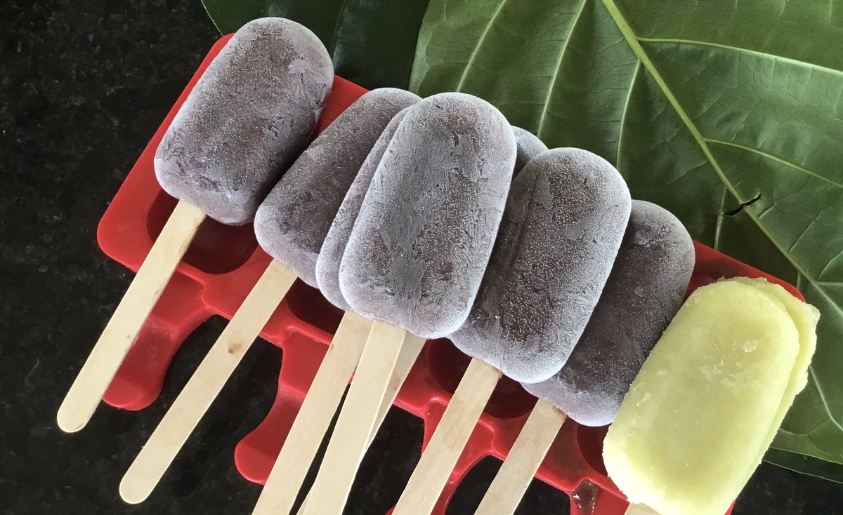 Popsicles are my favorite food group but I like them made from the best ingredients... Chocolate cherry açaí popsicles, and a couple of avocado lime! Vegan organic island goodness!