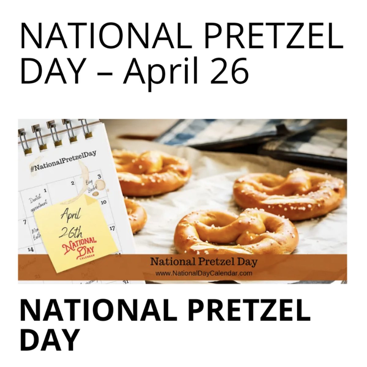 OurGrowthProj's tweet photo. Happy #NationalPretzelDay! 🥨🥨🥨

The annual United States pretzel industry is worth over $550 million.

The average American consumes about 1.5 pounds of pretzels per year.

Philadelphia opened a privately run “Pretzel Museum” in 1993.
🌱
🌳
#OurGrowthProject #OGP #KeepGrowing https://t.co/oGEXP3WcGH