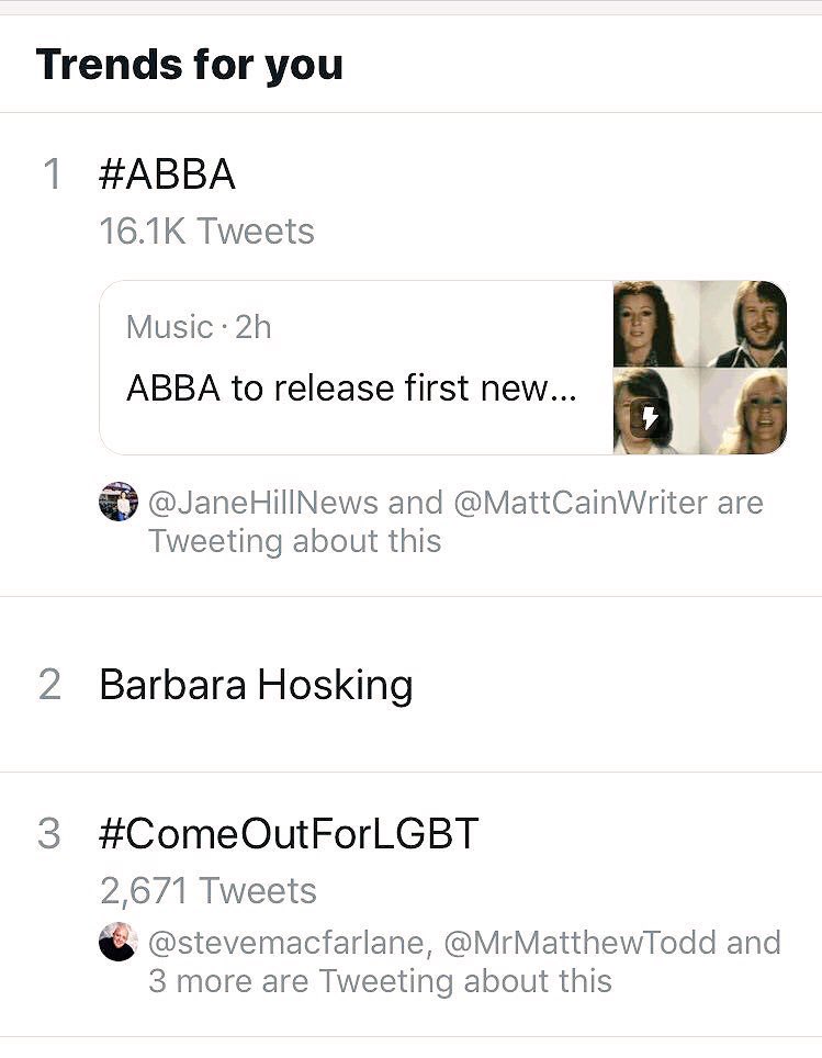 A personal highlight of my own career was the day that Barbara and her book went viral - thanks to her interview on 5 Live - which led to the culmination of two of *my* favourite things in life trending on Twitter: Barbara Hosking and ABBA (though I don’t think she was a fan).  https://twitter.com/bbc5live/status/963715679865188352