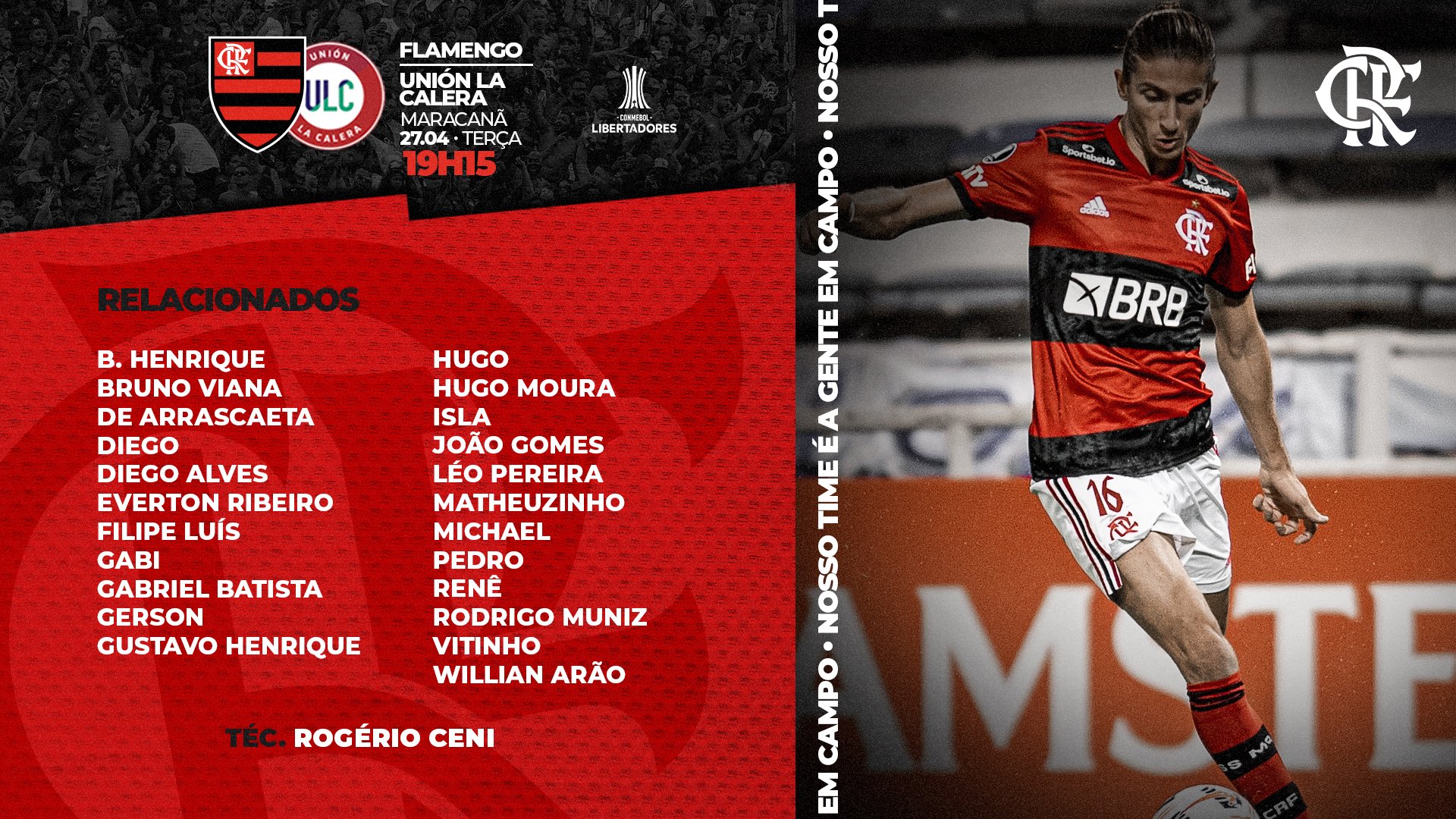 Flamengo x Unión La Calera relacionados